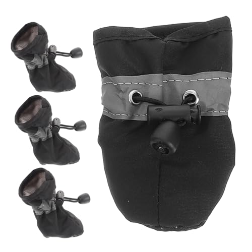 ERINGOGO 4 Stück Hundeschuhe Welpe Haustiere Schuhe Für Hunde Klein Praktische Tierschuhe Schützende Haustierschuhe Schuhe Für Kleine Hunde rutschfeste Haustierschuhe Schwarz Stoff ERINGOGO 4 Stück Hundeschuhe Welpe Haustiere Schuhe Für Hunde Klein Praktische Tierschuhe Schützende Haustierschuhe Schuhe Für Kleine Hunde rutschfeste Haustierschuhe Schwarz Stoff von ERINGOGO