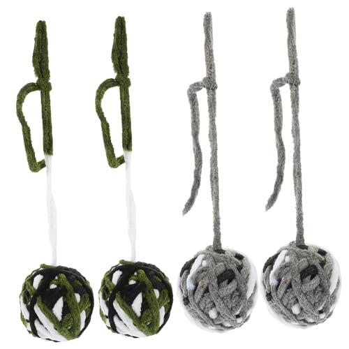 ERINGOGO 4 Stück Katzenspielzeugball Kratzer für Katze Kätzchenzubehör Katzenkratzspielzeug Spielzeugbälle für Katzen Katze Kätzchen Bälle Garn ERINGOGO 4 Stück Katzenspielzeugball Kratzer für Katze Kätzchenzubehör Katzenkratzspielzeug Spielzeugbälle für Katzen Katze Kätzchen Bälle Garn von ERINGOGO