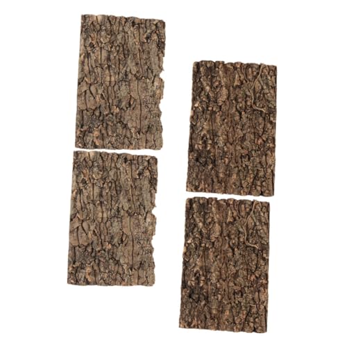 ERINGOGO 4stücke Teiliges Reptilien-Terrarium Korkrinde Naturbelassene Klettermatte Für Geckos Und Reptilien Wiederverwendbar Anpassbar Und Aquarienfreundlich von ERINGOGO