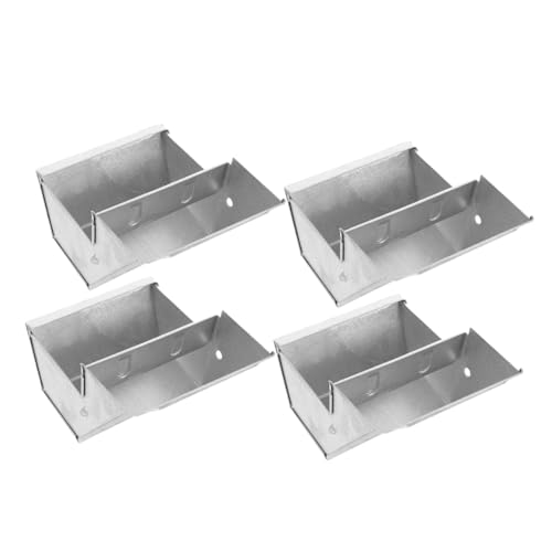 ERINGOGO 4 Stück Metallfütterungsbox für Kaninchen Robuste Futterstation für Kleintiere mit Großer Kapazität Witterungsbeständig und Leicht zu Reinigen für Kaninchenstall und von ERINGOGO