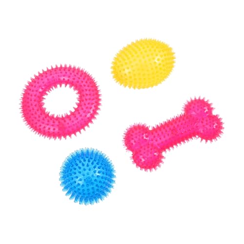 ERINGOGO 4 Stück Robuste Hundespielbälle mit Noppen Bissfestes Kauspielzeug für Welpen Zahnreinigende Spielbälle für Kleine Mittlere und Große Hunde Geeignet für Indoor und Outdoor Spaß ERINGOGO 4 Stück Robuste Hundespielbälle mit Noppen Bissfestes Kauspielzeug für Welpen Zahnreinigende Spielbälle für Kleine Mittlere und Große Hunde Geeignet für Indoor und Outdoor Spaß von ERINGOGO