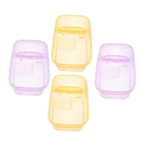 ERINGOGO 4 Stück Schildkrötenbecken Wasser- für Aquarien Plattform Aquarium Turtle Panzerzubehör Transparenter Desktop -Fischtank Schildkröten-Lebensbecken Plastik von ERINGOGO