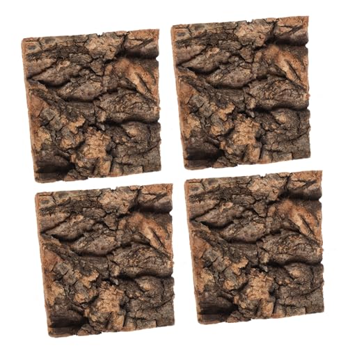 ERINGOGO 4 Stück Teiliges Terrarium Baumrinden als Kletterplattform und Versteck für Reptilien Schildkröten Robust Pflegeleicht Vielseitig Kompatibel für Terrarien und Aquarien von ERINGOGO