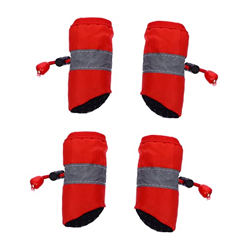 ERINGOGO 4 Stück Weihnachts Haustierschuhe Xx Hunde Traktions Hundeschuhe Für Den Innenbereich Warme Welpen Kleine Stiefel Spark para Grip Zehen Pfoten Fußlaufschutz Schuh von ERINGOGO