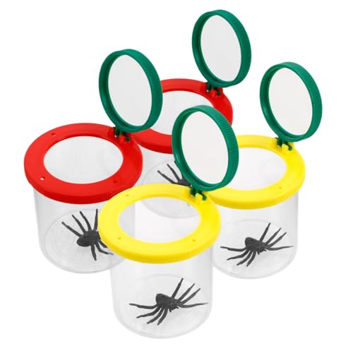 ERINGOGO 4 Stück Wissenschaftsbetrachter Lupenbrille Eidechsenfänger Critter-fänger Wissenschaftszuschauer Tierpfleger Außenspielzeug Outdoor- Für Cricket-Container Plastik von ERINGOGO