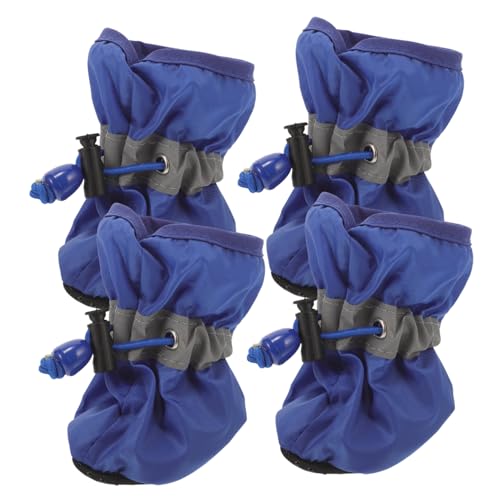 ERINGOGO 4 wasserdichte Hundeschuhe Rutsch Pfotenschutz Allwetter Blau für Kleine bis Mittelgroße Hunde XXXL Outdoor Hundestiefel für Schutz vor Schnee Sand und ERINGOGO 4 wasserdichte Hundeschuhe Rutsch Pfotenschutz Allwetter Blau für Kleine bis Mittelgroße Hunde XXXL Outdoor Hundestiefel für Schutz vor Schnee Sand und von ERINGOGO