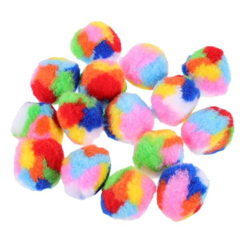 ERINGOGO 40stücke Katzenbälle Spielzeug Regenbogen Garn Plüschbälle Lustige Kätzchen Fuzzy Bälle Für Hauskatzen von ERINGOGO