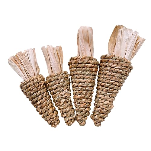 ERINGOGO 4stücke Teiliges Kauspielzeug Für Kleintiere Natürliches Zahnpflege-Spielzeug Für Hamster Kaninchen Und Meerschweinchen Fördert Gesunde Zähne Und Verhindert Übermäßiges von ERINGOGO