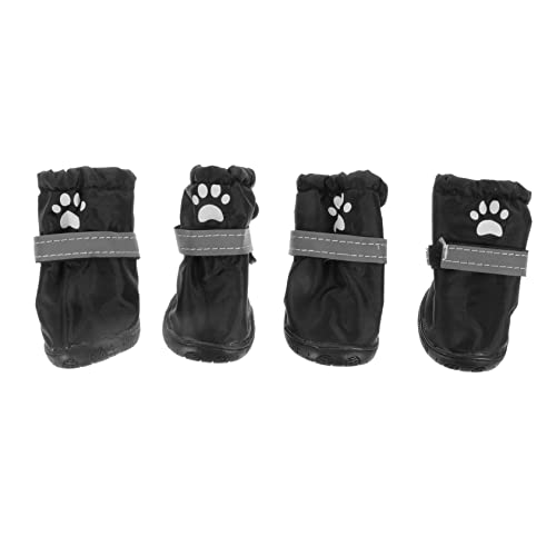ERINGOGO 4Stücke rutschfeste Regenstiefel Für wasserdichte Pfotenschützer Reflektierende Hundeschuhe Für Kleine Und Mittelgroße Für Outdoor Aktivitäten von ERINGOGO