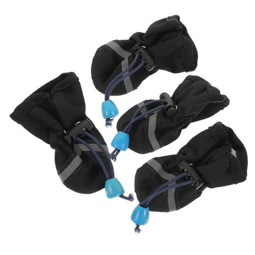 ERINGOGO 4Stücke wasserdichte Hundeschuhe Für Kleine Und Große rutschfeste Pfotenschutzstiefel Für Outdoor Aktivitäten Und Schutz Gegenständen von ERINGOGO