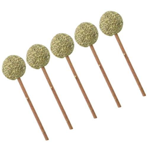ERINGOGO 5 Stück Katzengrasbälle Lutscher Backenzähne Backenzahnstäbchen Katzenminze Für Katzen Katzenminze Lutscher Kätzchenspielzeug Lutscher Katzenminze Ball Katzenspielzeug von ERINGOGO