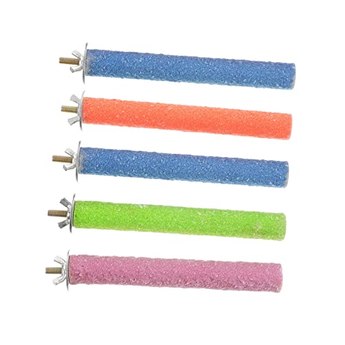 ERINGOGO 5stücke Vogelspielzeug Parrot Balance Toy Bird Stand Stick Für Kleine Und Mittelgroße Vögel Langlebig Und Stabil Mit Schraubbefestigung Für Käfige Für Wellensittiche Und von ERINGOGO