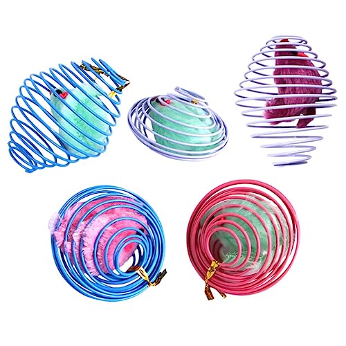 ERINGOGO 5stücke Interaktive Katze Spielzeug Federbälle Simulationsmaus Katzenspielspielzeug Fitness-spielset Haustier Katze Ausbildung Spielzeug von ERINGOGO