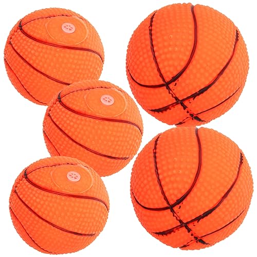 ERINGOGO 5 Stück Sound Basketballspielzeug Welpenspielzeug Quietschende Hundeball Quietscher für Haustiere drinnen Korb Sportthema Quietschen Hundespielzeug quietscht Vinyl Orange ERINGOGO 5 Stück Sound Basketballspielzeug Welpenspielzeug Quietschende Hundeball Quietscher für Haustiere drinnen Korb Sportthema Quietschen Hundespielzeug quietscht Vinyl Orange von ERINGOGO