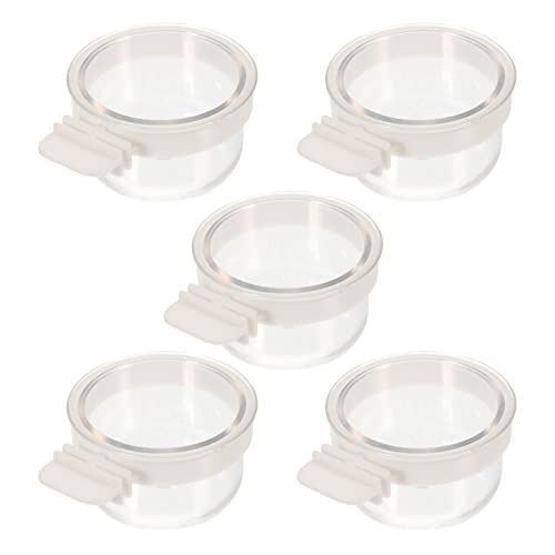 ERINGOGO 5 Stück Vogelfutterbox Vogelnäpfe Für Käfigvögel Futternapf Futterspender Vogelfutterbecher Hängende Vogelfutterschalen Für Käfig Vogelkäfignäpfe Haustier Klar Acryl Transparent ERINGOGO 5 Stück Vogelfutterbox Vogelnäpfe Für Käfigvögel Futternapf Futterspender Vogelfutterbecher Hängende Vogelfutterschalen Für Käfig Vogelkäfignäpfe Haustier Klar Acryl Transparent von ERINGOGO