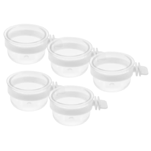 ERINGOGO 5Stücke Teiliges Papageien Futternapf aus Kunststoff Abnehmbarer Transparenter Futter und Wasserspender für Wellensittiche Nymphensittiche Kanarienvögel ERINGOGO 5Stücke Teiliges Papageien Futternapf aus Kunststoff Abnehmbarer Transparenter Futter und Wasserspender für Wellensittiche Nymphensittiche Kanarienvögel von ERINGOGO