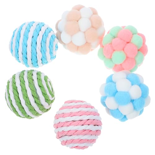 ERINGOGO 6 Stück Glockenball -katzenspielzeug Weiche Bälle Für Katzen Quietschendes Katzenspielzeug Kätzchenspielzeug Katzenspielzeug Interaktiv Spielzeugkatze Haustier Katzenbälle Plüsch ERINGOGO 6 Stück Glockenball -katzenspielzeug Weiche Bälle Für Katzen Quietschendes Katzenspielzeug Kätzchenspielzeug Katzenspielzeug Interaktiv Spielzeugkatze Haustier Katzenbälle Plüsch von ERINGOGO
