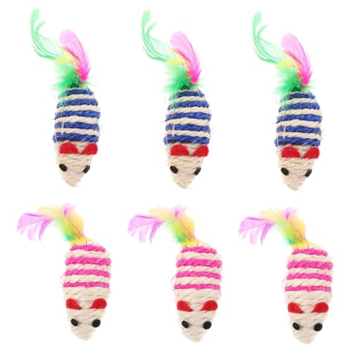 ERINGOGO 6stücke Katzenminze Mäuse Spielzeug Für Katzen Und Kätzchen Interaktive Beißspielzeuge Zur Zahnpflege Und Beschäftigung Für Spielerisches Lernen ERINGOGO 6stücke Katzenminze Mäuse Spielzeug Für Katzen Und Kätzchen Interaktive Beißspielzeuge Zur Zahnpflege Und Beschäftigung Für Spielerisches Lernen von ERINGOGO