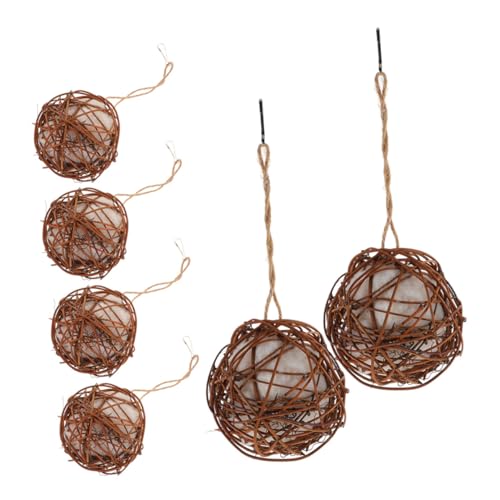 ERINGOGO 6 Stück Teiliges Papagei Kauspielzeug aus Natürlicher Rinde mit Baumwoll Rattan Hängespielzeug für Kleine Vögel Fördert Schnabelpflege Koordination und Interaktives Klettern ERINGOGO 6 Stück Teiliges Papagei Kauspielzeug aus Natürlicher Rinde mit Baumwoll Rattan Hängespielzeug für Kleine Vögel Fördert Schnabelpflege Koordination und Interaktives Klettern von ERINGOGO