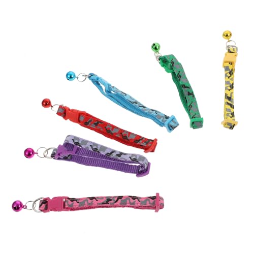 ERINGOGO 6 Stück Verstellbare Haustier mit Glöckchen und Sicherheitsverschluss Bunte Muster für Kleine Hunde und Katzen Komfortabel Langlebig Auffälliges Design für Täglichen Gebrauch ERINGOGO 6 Stück Verstellbare Haustier mit Glöckchen und Sicherheitsverschluss Bunte Muster für Kleine Hunde und Katzen Komfortabel Langlebig Auffälliges Design für Täglichen Gebrauch von ERINGOGO