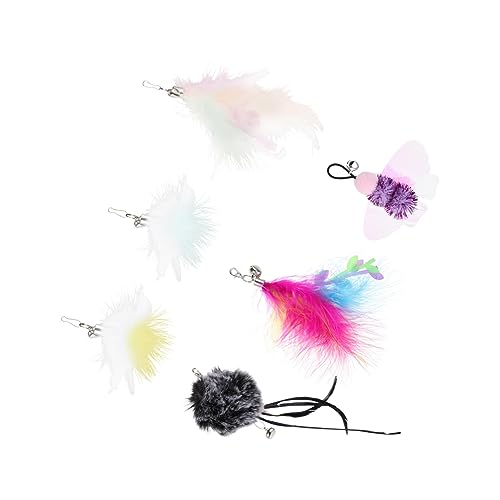 ERINGOGO 6 Teiliger Ersatzkopf Für Katzenangel Aufsätze Stab Katzenspielzeug Für Den Innenbereich Neckendes Katzenspielzeug Zauberstab Aufsatz Ersatz Haustierspielzeug Flatternder ERINGOGO 6 Teiliger Ersatzkopf Für Katzenangel Aufsätze Stab Katzenspielzeug Für Den Innenbereich Neckendes Katzenspielzeug Zauberstab Aufsatz Ersatz Haustierspielzeug Flatternder von ERINGOGO