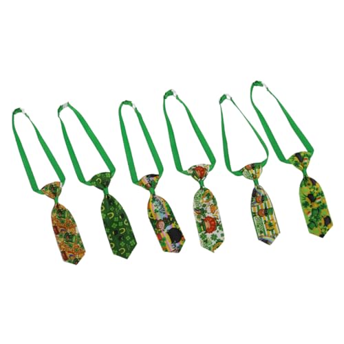 ERINGOGO 6 Teiliges Hundezubehör Mit Krawatte Party Outfits Halsband Hundekostüme Grüne Krawatten Für Hunde Hundefliege Hunde Outfit Anhänger Hundeschleifen Ausgefallenes von ERINGOGO