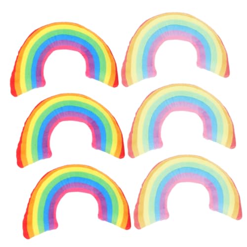 ERINGOGO 6Stücke Katzenkissen U Förmig Für Katzen Waschbare Katzenminze Kissenspielzeuge Regenbogenfarben Für Tiefen Schlaf Und Nackenstütze Gemütlicher Schlafplatz Für Ihre von ERINGOGO