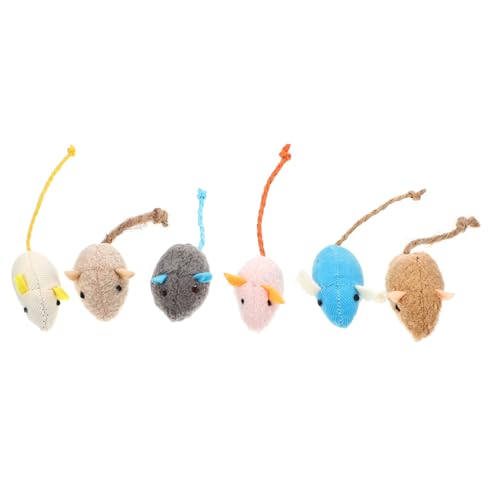 ERINGOGO 6Stücke Katzenplüschspielzeug Interaktive Katzenminze Spielzeuge Simulierte Mäuse Aus Weichem Material Und Spielende ERINGOGO 6Stücke Katzenplüschspielzeug Interaktive Katzenminze Spielzeuge Simulierte Mäuse Aus Weichem Material Und Spielende von ERINGOGO