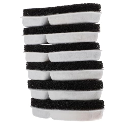 ERINGOGO 6Stücke Pack Ersatzfilter für Haustierwasserspender Premium Baumwollfilter für Katzenbrunnen Effektive Filtration von Haaren und Schwermetallen Erfrischt das Trinkwasser von ERINGOGO