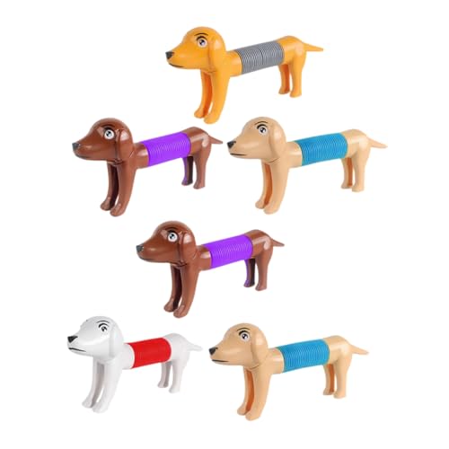 ERINGOGO 6st Stressabbauendes Hundespielzeug Spielzeuge Pop Tube Sinnesspielzeug Pop-Tube-Spielzeug Lustig Spielzeug Zur Linderung Von Ermüdung Pop-Tube-hundespielzeug Plastik Geschenk Tier von ERINGOGO