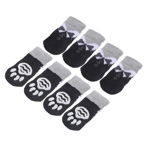 ERINGOGO 8Stücke Hundesocken Für Kleine Und Mittelgroße Und Katzen rutschfeste Pfotenschutzsocken Für Herbst Und Winter Elastische Haustiersocken Zufällige von ERINGOGO