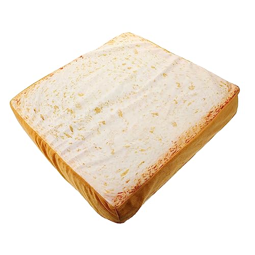 ERINGOGO Abnehmbares Toastbrot Kissen für Haustiere Weiche Flauschige Schlafmatte Wärmende Katzen und Hundematte Dekoratives Lustiges Brotkissen für Gemütliche Ruhephasen von ERINGOGO