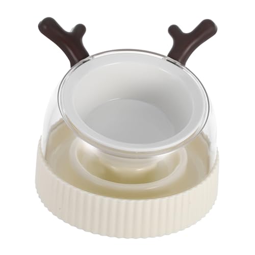 ERINGOGO Anti-Kipp-haustiernapf Slow-Eating-schüssel Langsam Fressender Katzennapf Haustier -essschale Haustier Slow Food Basin Slow-Food-Teller Für Haustiere Keramik Light Brown von ERINGOGO