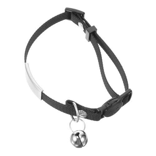 ERINGOGO Anti-Verlust- für Rinde für groß Kette Katzenhalsbänder Schweine Kabel Kitten katzenzubehöhr kleines hundehalsband Katzenhalsband mit Glocke Polyester Black von ERINGOGO