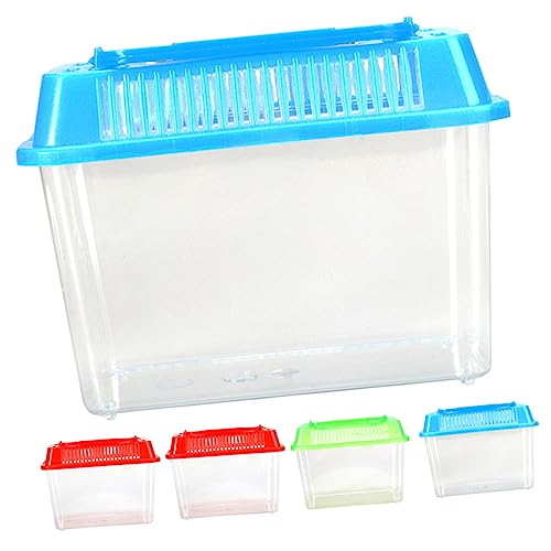 ERINGOGO 5stücke Handgefertigter Kunststoff-Aquarium Tank Tragbares Reptilien Schildkröten-Terrarium Transparent Für Kleintiere Und Futtertransport von ERINGOGO