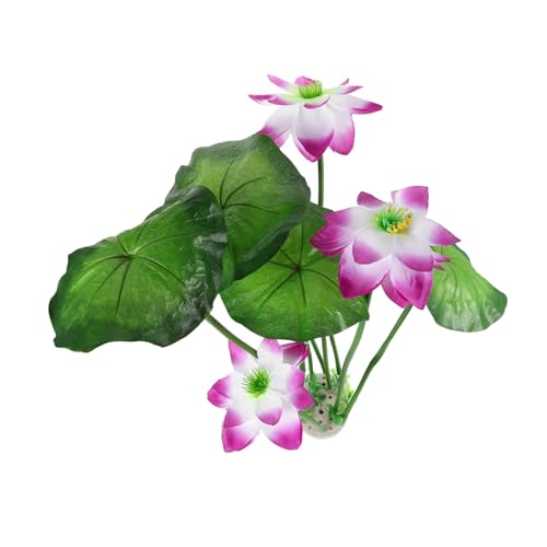 ERINGOGO Aquarium Künstliche Lotus Realistische Kunststoffpflanzen Aquariumpflanzen Plastikfischtank Dekorative Pflanzen Aquarium Plastikpflanzen von ERINGOGO