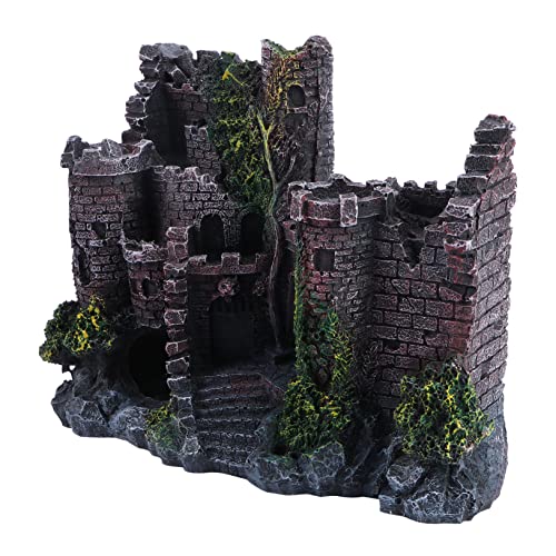 ERINGOGO Aquarium Landschaftsbau Schloss Großes Aquarium Ornament Aquarium Dekoration Aquarium Schloss Zucht Simulations Schloss Künstliches Schloss Fischunterstand Dekoration von ERINGOGO