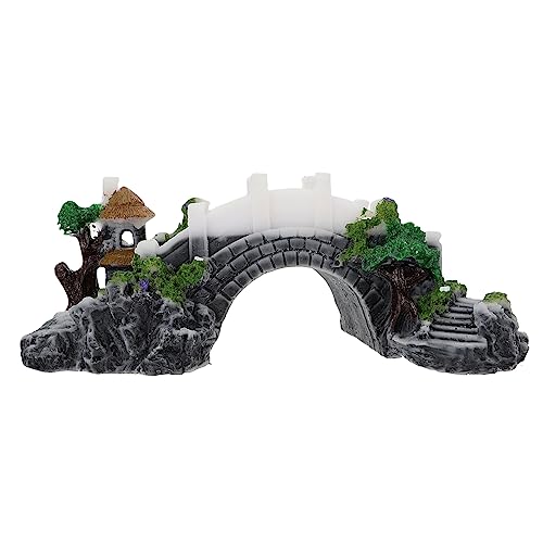 ERINGOGO Aquarium-landschaftsbau-brücke Reptiliendekor Zucht Aquarium-bogenbrücke Künstliche Aquariendekorationen Künstliche Brückenverzierung Aquariumbrückenverzierung Schildkröte Harz von ERINGOGO