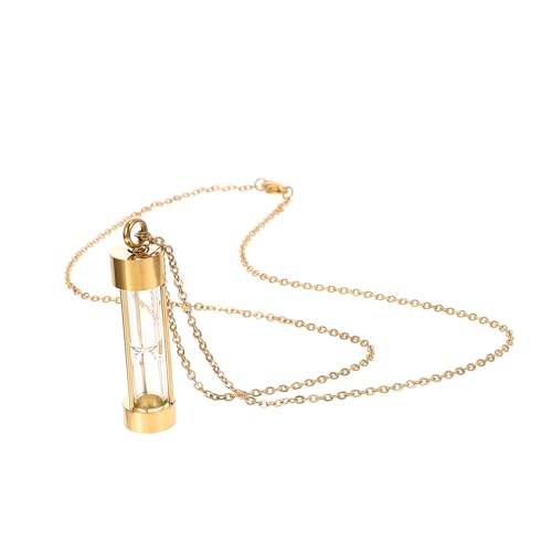 ERINGOGO Asche Halskette Haustier-Asche-Halskette Halskette für die Feuerbestattung mit Zylinder Halsdekor aus Asche Denkmal Haustierkette Halskette mit Sanduhr Rostfreier Golden ERINGOGO Asche Halskette Haustier-Asche-Halskette Halskette für die Feuerbestattung mit Zylinder Halsdekor aus Asche Denkmal Haustierkette Halskette mit Sanduhr Rostfreier Golden von ERINGOGO