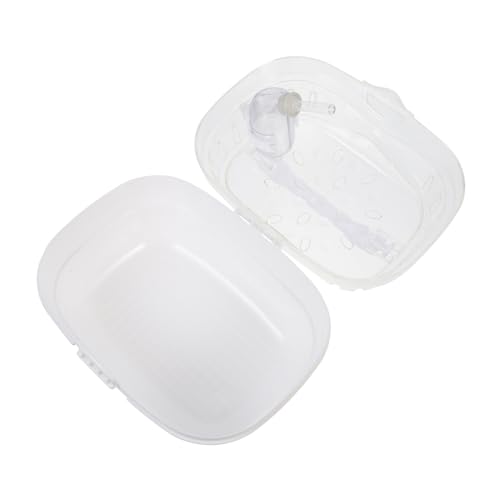 ERINGOGO Atmungsaktive Für Hamster Tragbarer Käfig Für Haustiere Für Reisen Und Ausflüge Klassisches Design Mondlichtweiß Kompakte Transportlösung Für Hamster von ERINGOGO