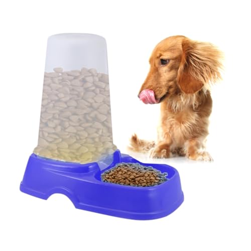 ERINGOGO Automatischer Futterautomat Für Haustiere Haustierfutterspender Für Katzen Dunkelblau Automatisierte Fütterung Für Tierbedarf Behälter von ERINGOGO