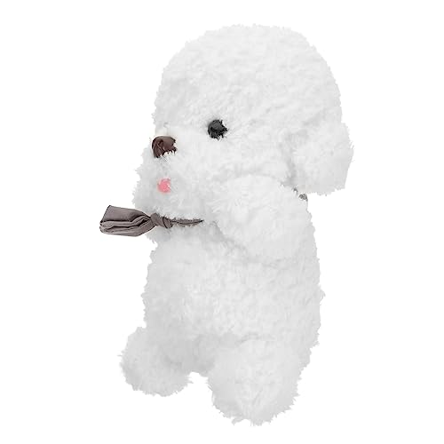 ERINGOGO Bichon-Puppe Stehendes Hundespielzeug Plüsch Pudel Spielzeug Ausgestopfter Welpe Stoffspielzeug Für Hunde Mini-plüschtiere Pp Baumwolle Bichon Frise Kleinkind -Hund von ERINGOGO