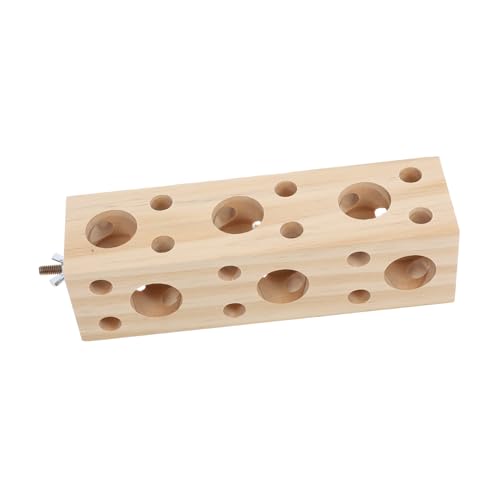 ERINGOGO Bird Block Kautspielzeug Smalltiere Vogel Futtersuche Spielzeug Barsch Spielzeug Holzpapagei Zahne Spielzeug Shredding Beißend Holz Vogel Käfig Accessoires Vogelkäfig Spielzeug von ERINGOGO