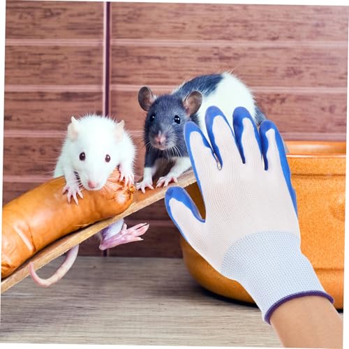 ERINGOGO Bissfeste Haustierhandschuhe für Kleine Tiere Langlebige Schutz Handschuhe für Hamster Kaninchen Meerschweinchen Chinchillas Flexible Kratzfeste Pflege Trainingshandschuhe von ERINGOGO