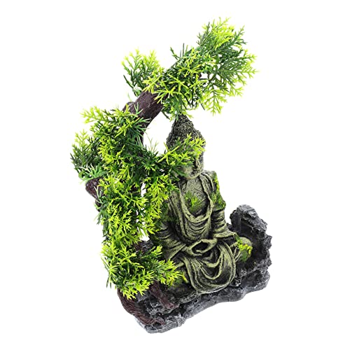 ERINGOGO Buddha Statue Dekoration Zen Stil Buddha Figurine Für Aquarium Kunstharz Mit Detaillierter Gestaltung Geeignet Für Stilvolle Aquarien Und Entspannende Gartenlandschaften von ERINGOGO