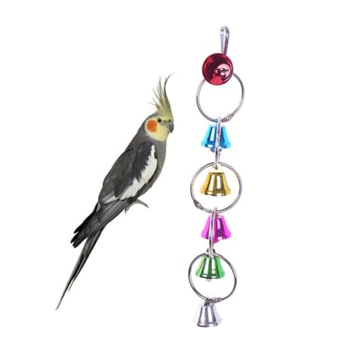 ERINGOGO Bunte Glocken Spielzeug Für Vögel Farbige Hängehängematten Für Papageien Und Wellensittiche Robuste Und Langlebige Struktur Fördert Mentale Und Physische ERINGOGO Bunte Glocken Spielzeug Für Vögel Farbige Hängehängematten Für Papageien Und Wellensittiche Robuste Und Langlebige Struktur Fördert Mentale Und Physische von ERINGOGO