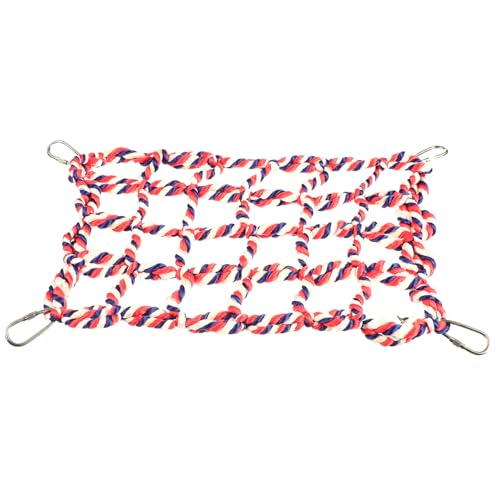 ERINGOGO Farbiges Kletternetz Für Vögel Und Kleintiere Hängematte Netz Zum Klettern Spielen Und Kauen Geeignet Für Hamster Papageien Und Andere Haustiere von ERINGOGO