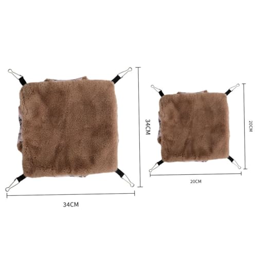 ERINGOGO Doppellagige Winter hängematte für Kleintiere Hamster Hängesitz aus Plüsch Warmes Haustierbett für Meerschweinchen Eichhörnchen Chinchilla und Nagetiere Kuscheliges Schlafnest von ERINGOGO