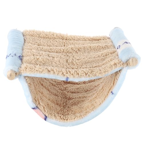 ERINGOGO Doppellagiges Hängematten-Schlafnest Aufhängende Chinchilla-Hängematte Haustier Bett Multi drinnen Hamsterbedarf Hängematte für Hamster Flanell Sky-Blue ERINGOGO Doppellagiges Hängematten-Schlafnest Aufhängende Chinchilla-Hängematte Haustier Bett Multi drinnen Hamsterbedarf Hängematte für Hamster Flanell Sky-Blue von ERINGOGO