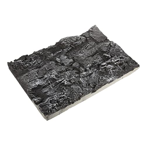 ERINGOGO Dreidimensionales Steindekorbrett Vivarium Hintergrund Fischfelsen Reptilien-Terrarium-Hintergrund Reptilienfelsen Hintergrund Steindekor Für Reptilien Groß Pu Dark Grey von ERINGOGO
